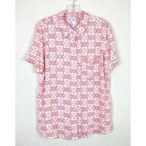 Croft And Barrow Women's Button Up Shirt Size M Floral Casual Vacation Relaxed